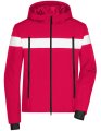 Heren Wintersport Jas James & Nicholson JN1174 licht rood-wit-zwart